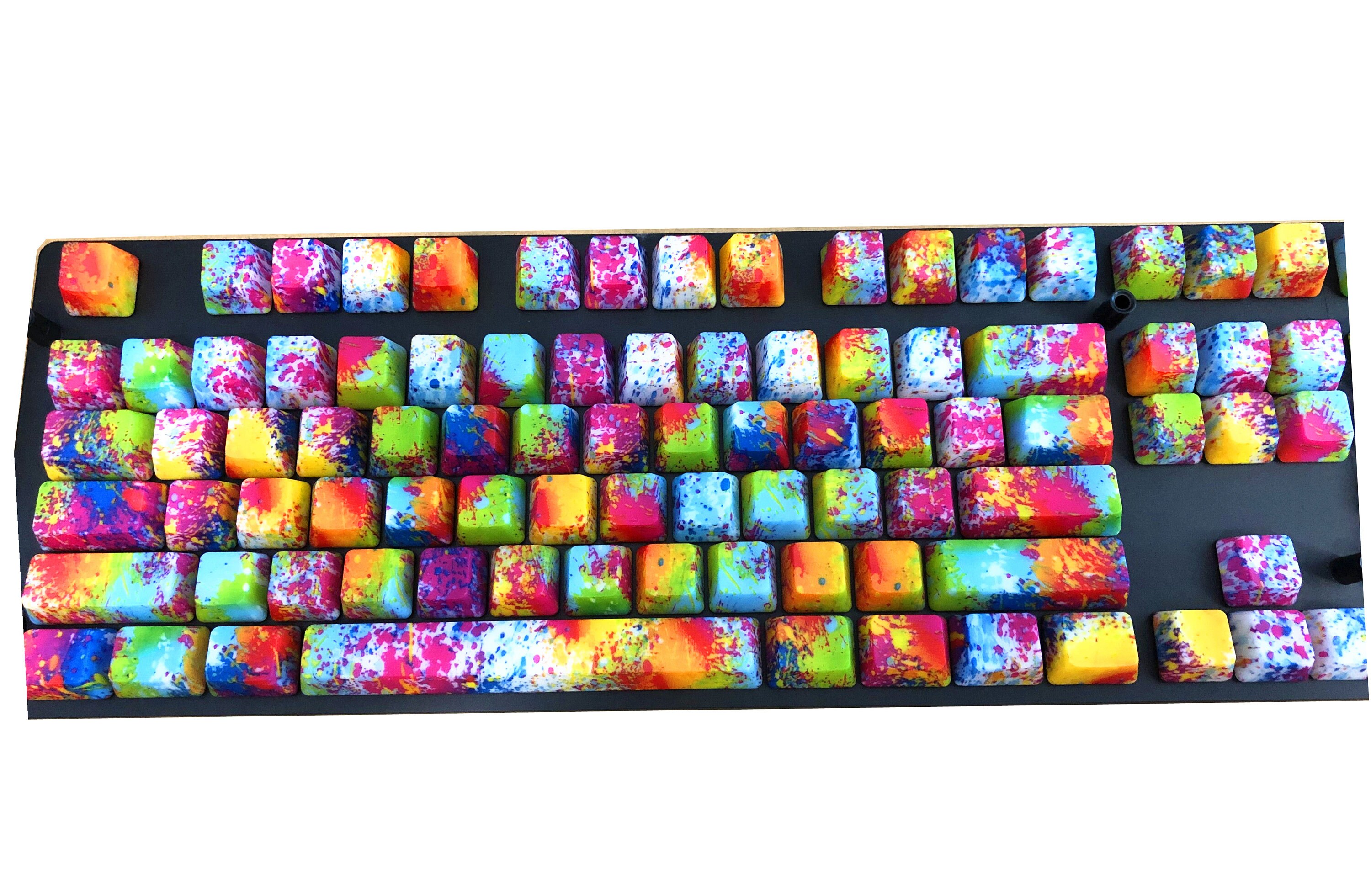 Handmade Colourful Painting Style Keycap OEM Height Backlit Etsy UK