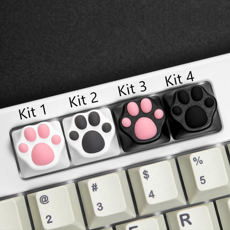 Cat Paws Metal Keycap Aluminum Alloy & Silicone Keycaps Mini Etsy