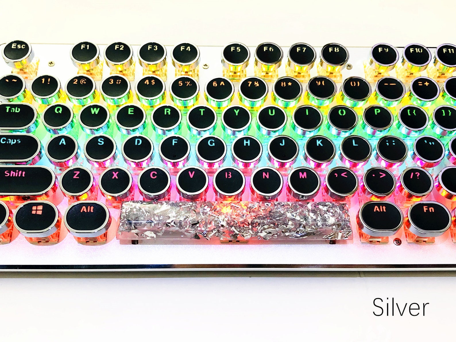 6.25X Space Bar Spacebar Keycap Handmade Resin Foil Keycaps Etsy