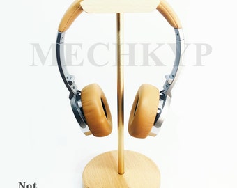 Wood Headphone Stand Holder Beech Wood Earphone Headset Headphone Hanger Desk Accessory Gift for Music Gaming Lovers