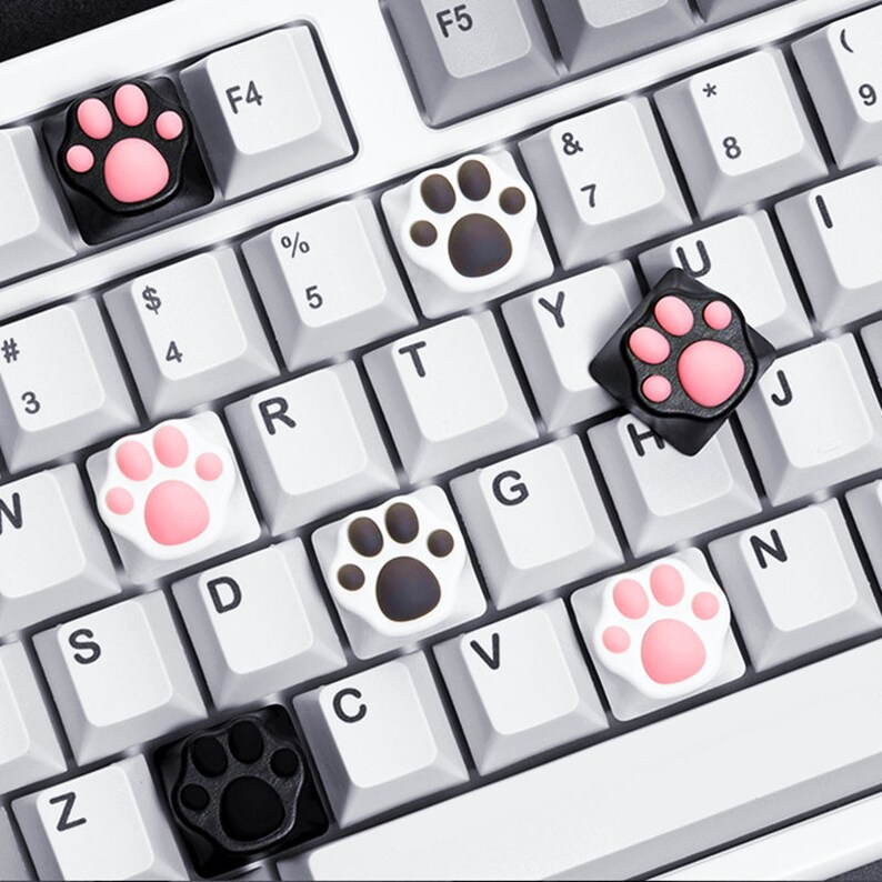Cat Paws Metal Keycap Aluminum Alloy & Silicone Keycaps Mini Etsy