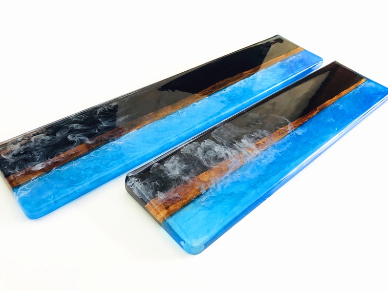 Resin & Wood Wrist Rest Handmade Natural Solid Wood Resin Etsy