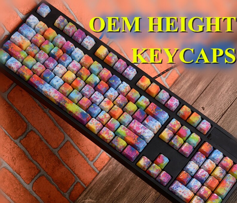 Handmade Colourful Painting Style Keycap OEM Height Backlit Etsy UK