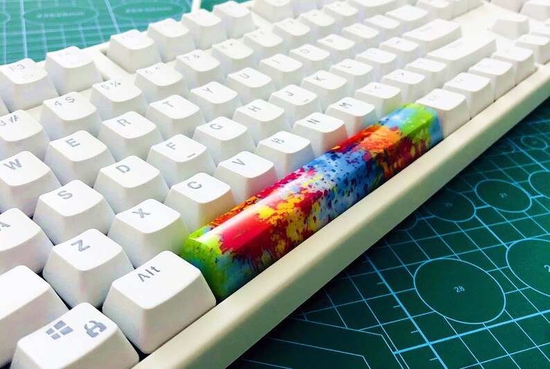 6.25X Handmade Colourful Painting Keycaps OEM Height Backlit Etsy