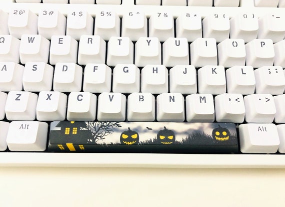 6 25x Spacebar Keycap Pumpkin Lanterns Halloween Painting Etsy
