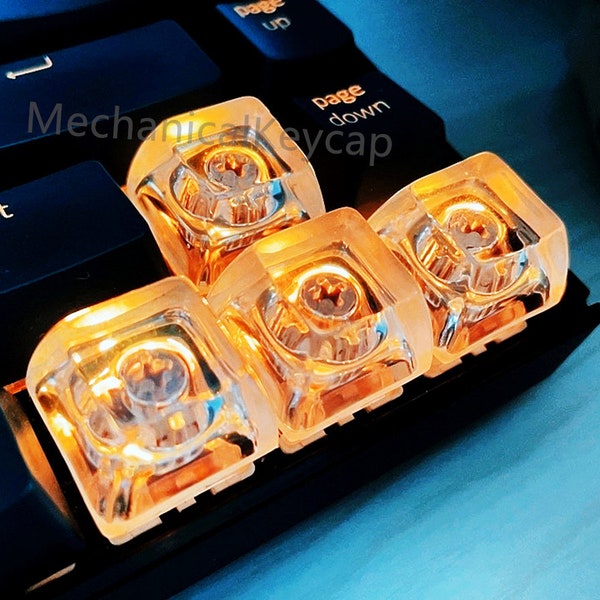 Clear Transparent Resin Keycap Artisan DSA Backlit Keycaps Key Cap For Cherry MX Mechanical Gaming Keyboard 1 Pcs