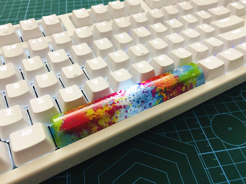 6.25X Handmade Colourful Painting Keycaps OEM Height Backlit Etsy