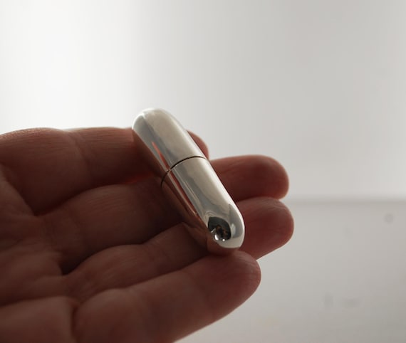MINI Sterling Silver Pill Box, Personalized Fine Polished Pill