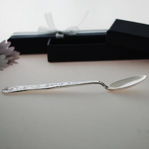 Silver spoon 925, personalized, baby birth gift, christening keepsake, silver birth gift
