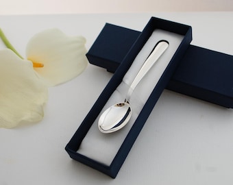 Silver spoon 925, personalized, baby birth gift, christening keepsake, silver birth gift, handmade