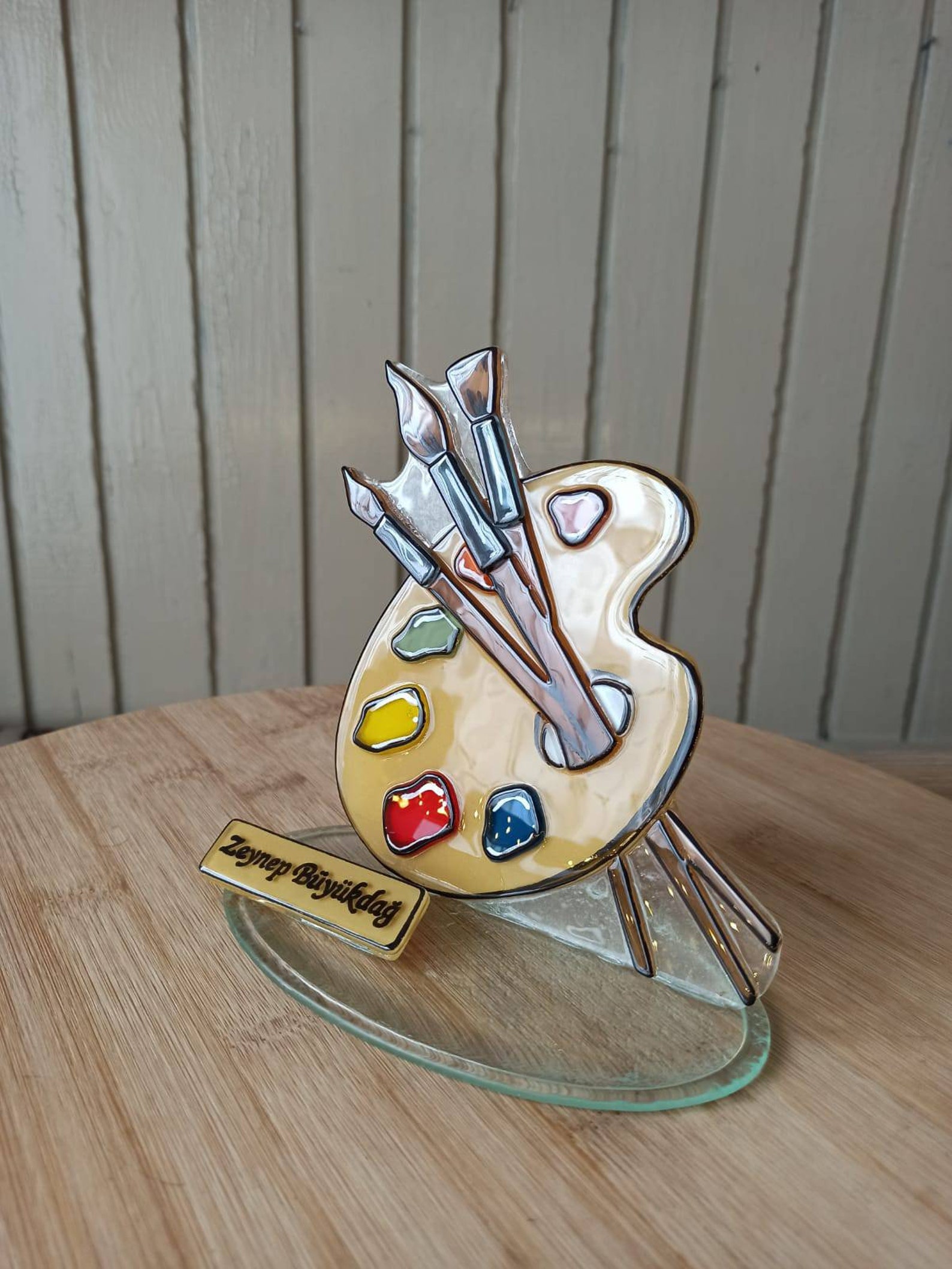 Artist Palette Sculpture Art Teacher Gift Personelized Artist Etsy