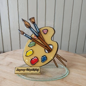 Artist Palette Sculpture Art teacher gift Personelized artist gift custom paint palette birthday gift