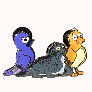 Naturama Small Pin, Bender the Lizard, Leela and Fry Birds, Hat Pins, Lapel Pins