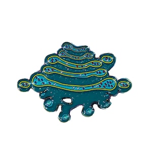 Golgi Apparatus, Phish, Science, Cell Biology, Microscope, Rainbow, Anodized, Glitter, Pin