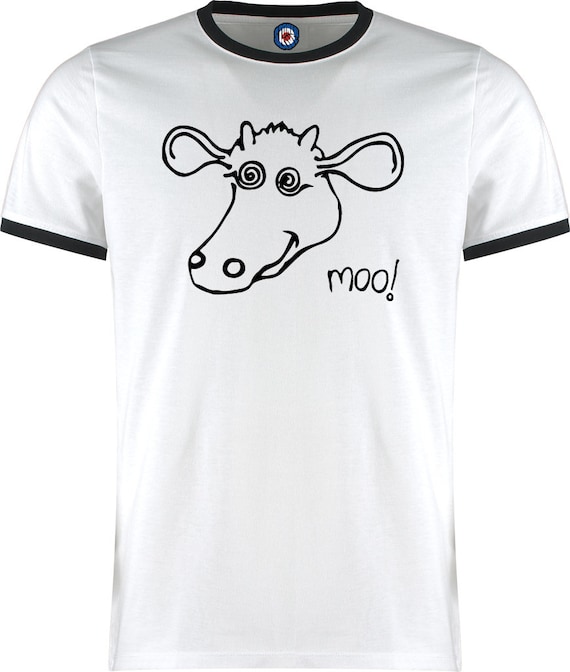 Inspiral Carpets Moo Cow Quality Ringer T-Shirt - 5 Colours - Etsy 