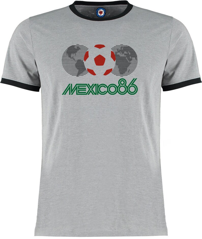 World Cup Mexico 1986 Football Soccer Retro Vintage Ringer Etsy