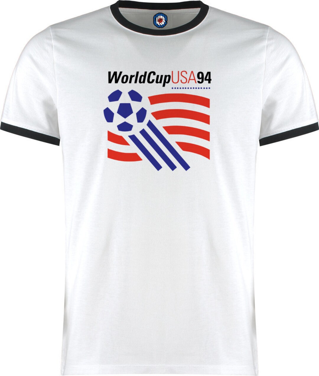 World Cup USA 94 1994 Football Soccer Retro Vintage Ringer T-shirt