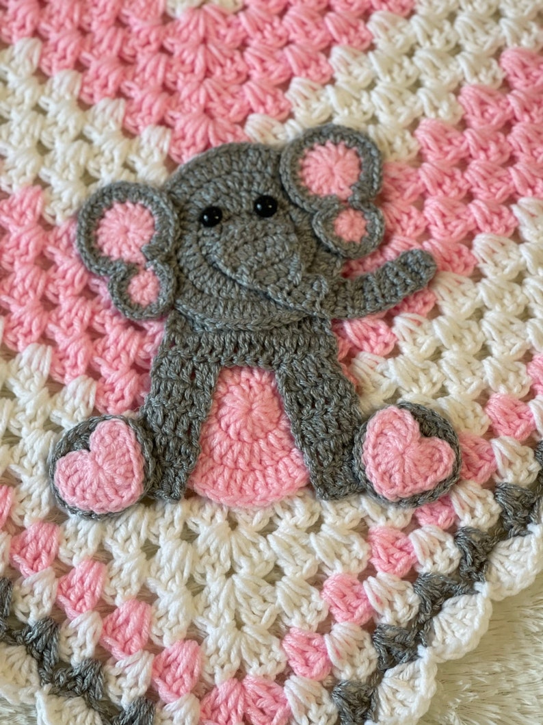 Elephant Crochet Baby Blanket Baby Blanket Handmade Baby Etsy