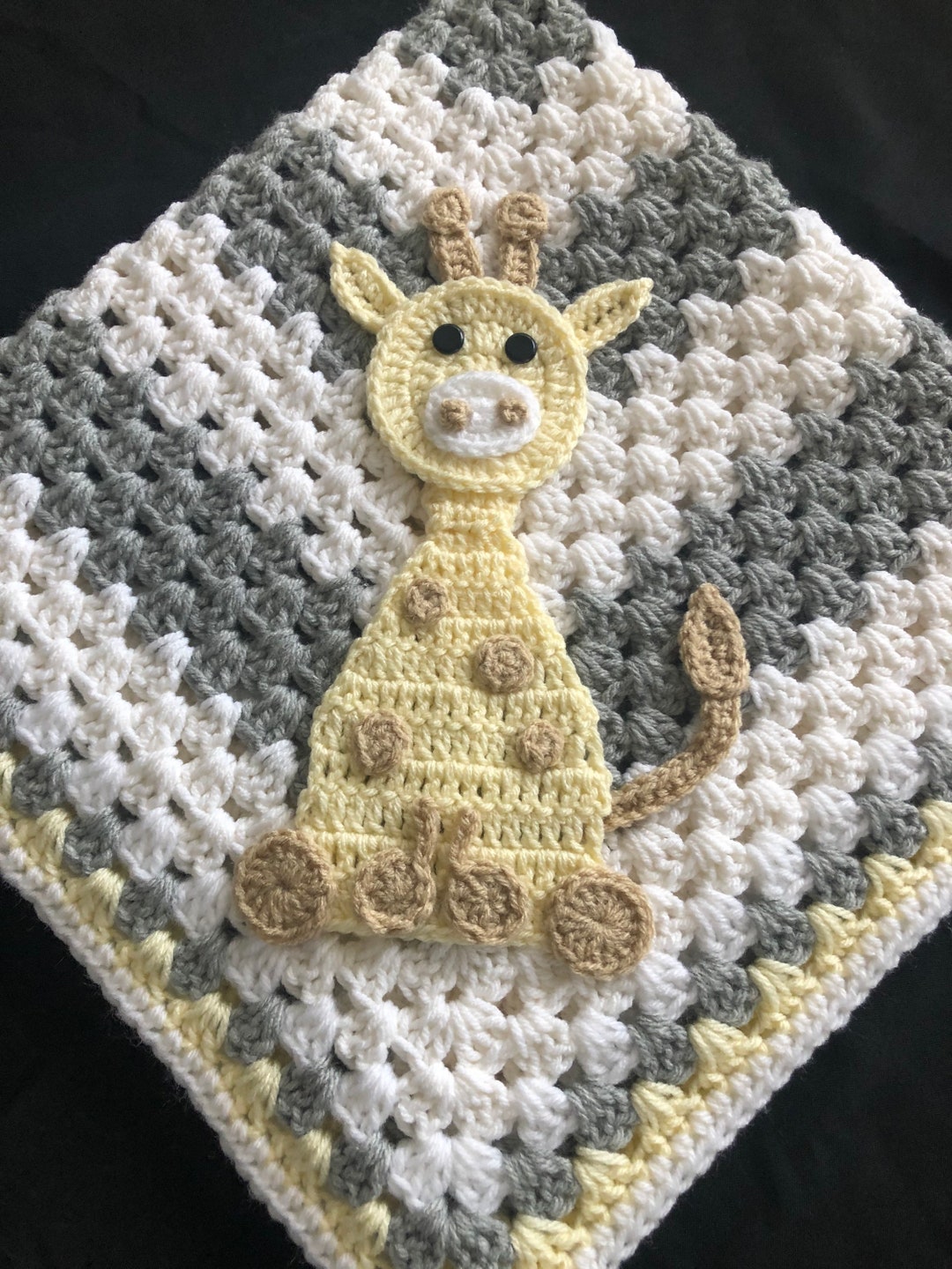 Giraffe Crochet Baby Blanket Baby Blanket Handmade Baby Blanket Giraffe