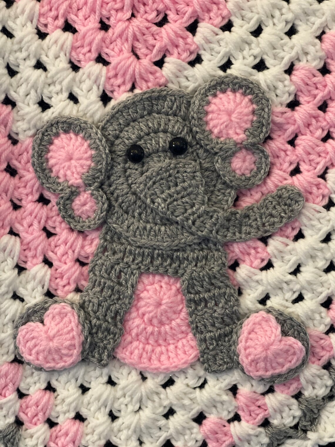 Elephant Crochet Baby Blanket Baby Blanket Handmade Baby Etsy