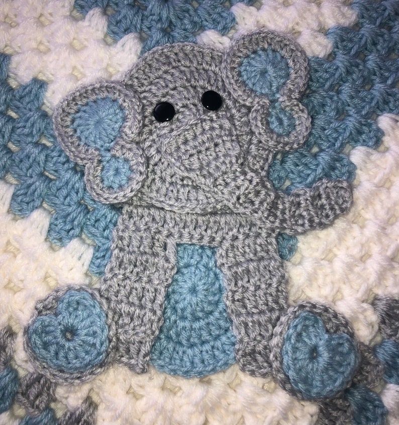 Elephant Crochet Baby Blanket Baby Blanket Handmade Baby Etsy