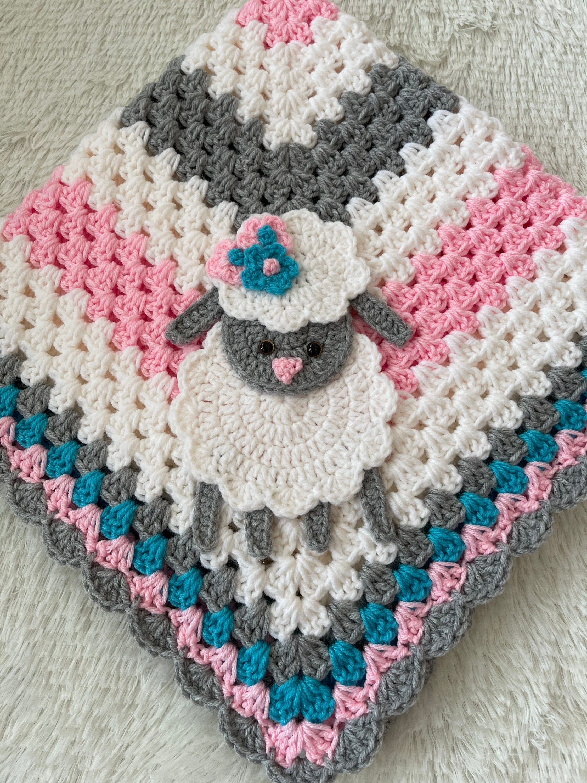Lamb Crochet Baby Blanket Baby Blanket Handmade Baby Etsy