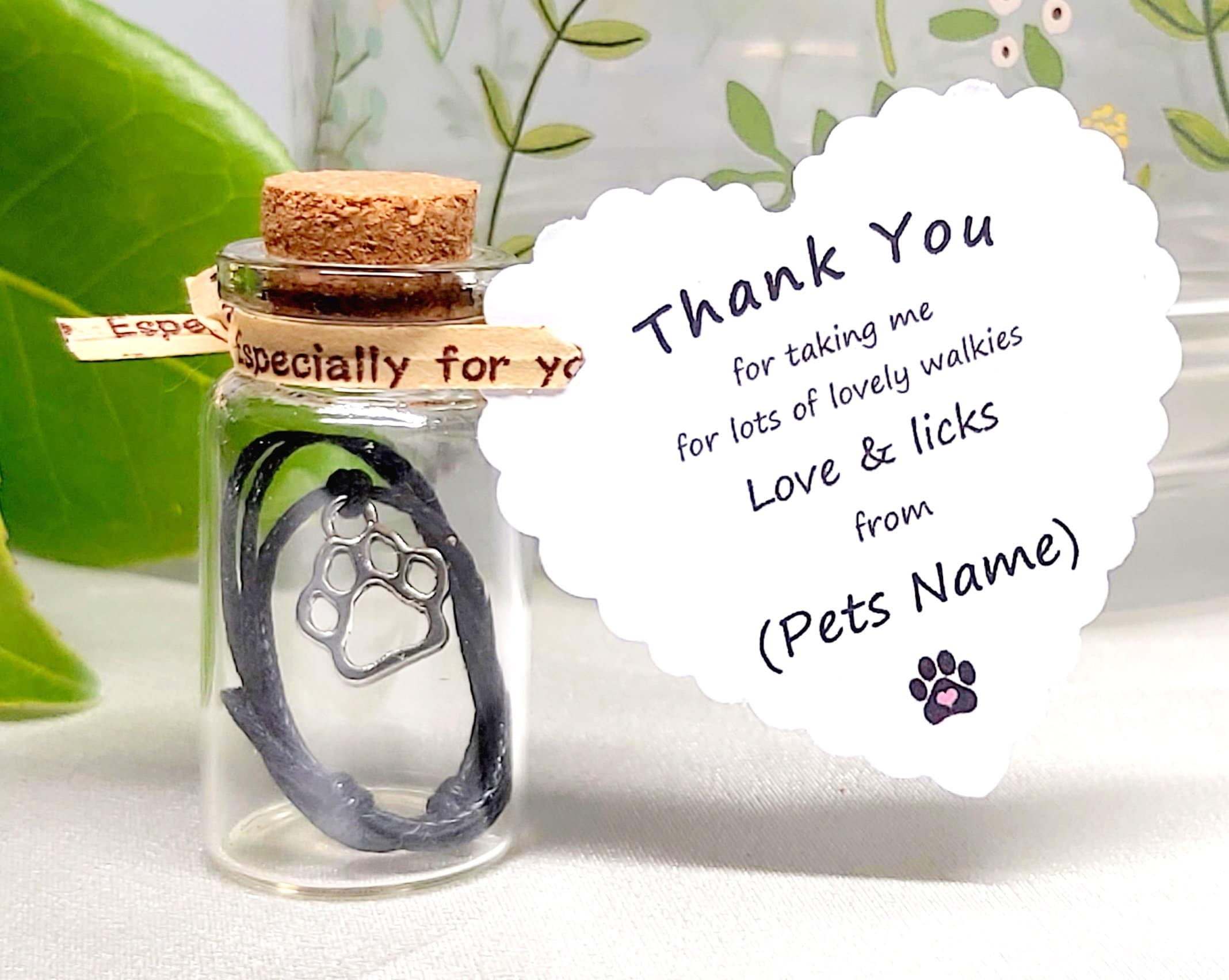 Personalised Dog Walker Gift, Thank You for Walking Me, Thank You