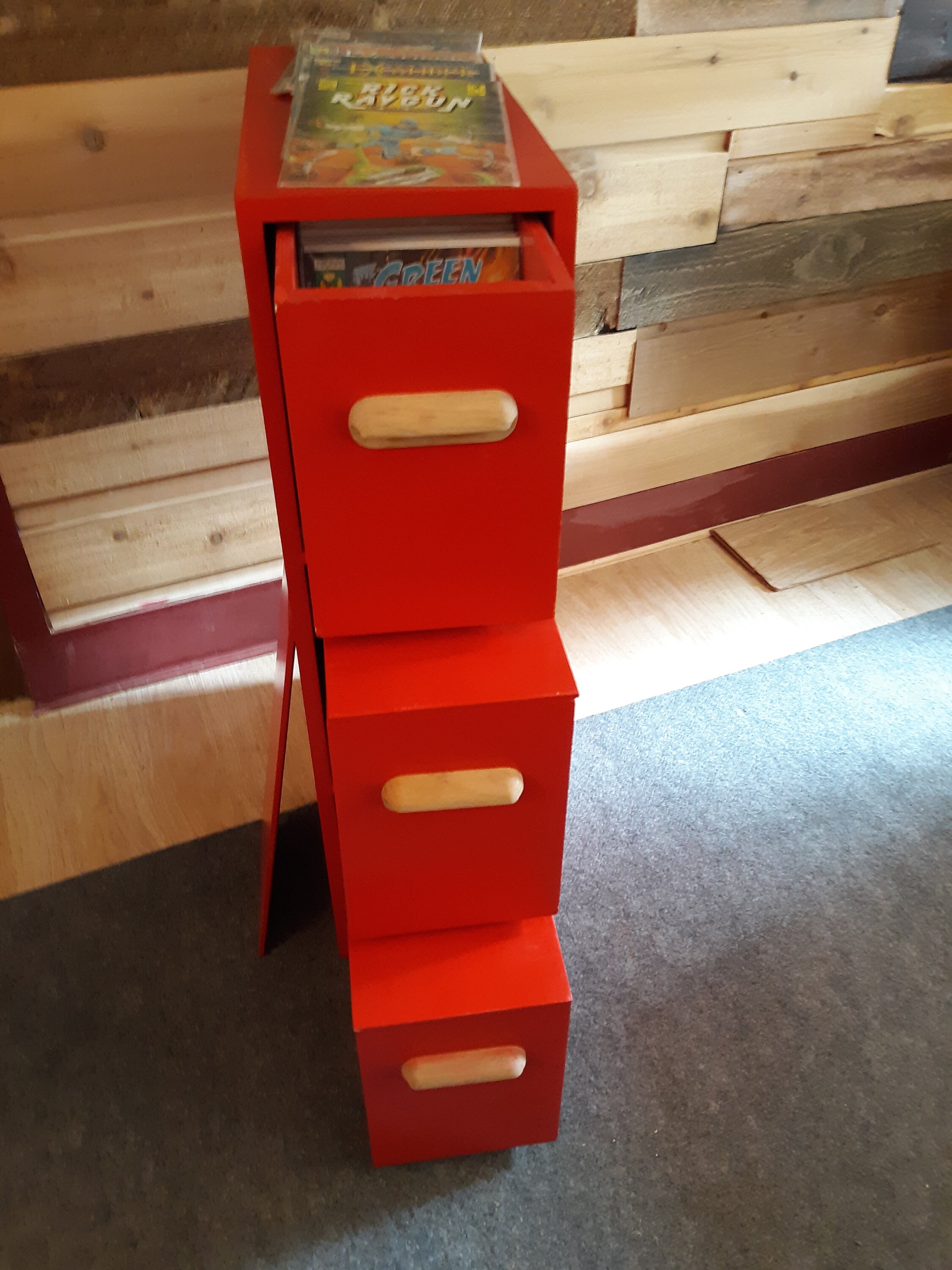 3 Comic Book Storage Boxes With Free Cabinet Etsy