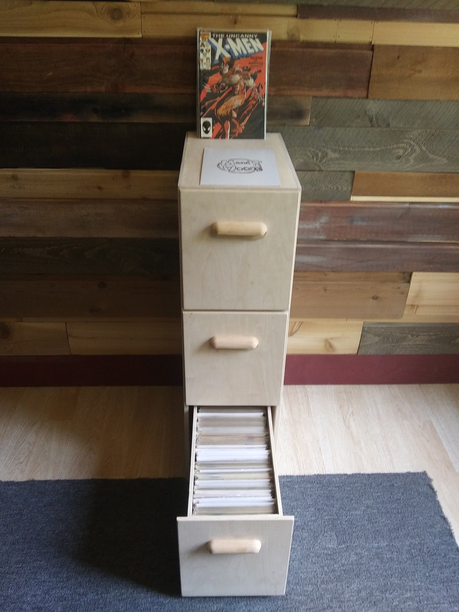 3 Drawer Comic Book Storage by Etsy