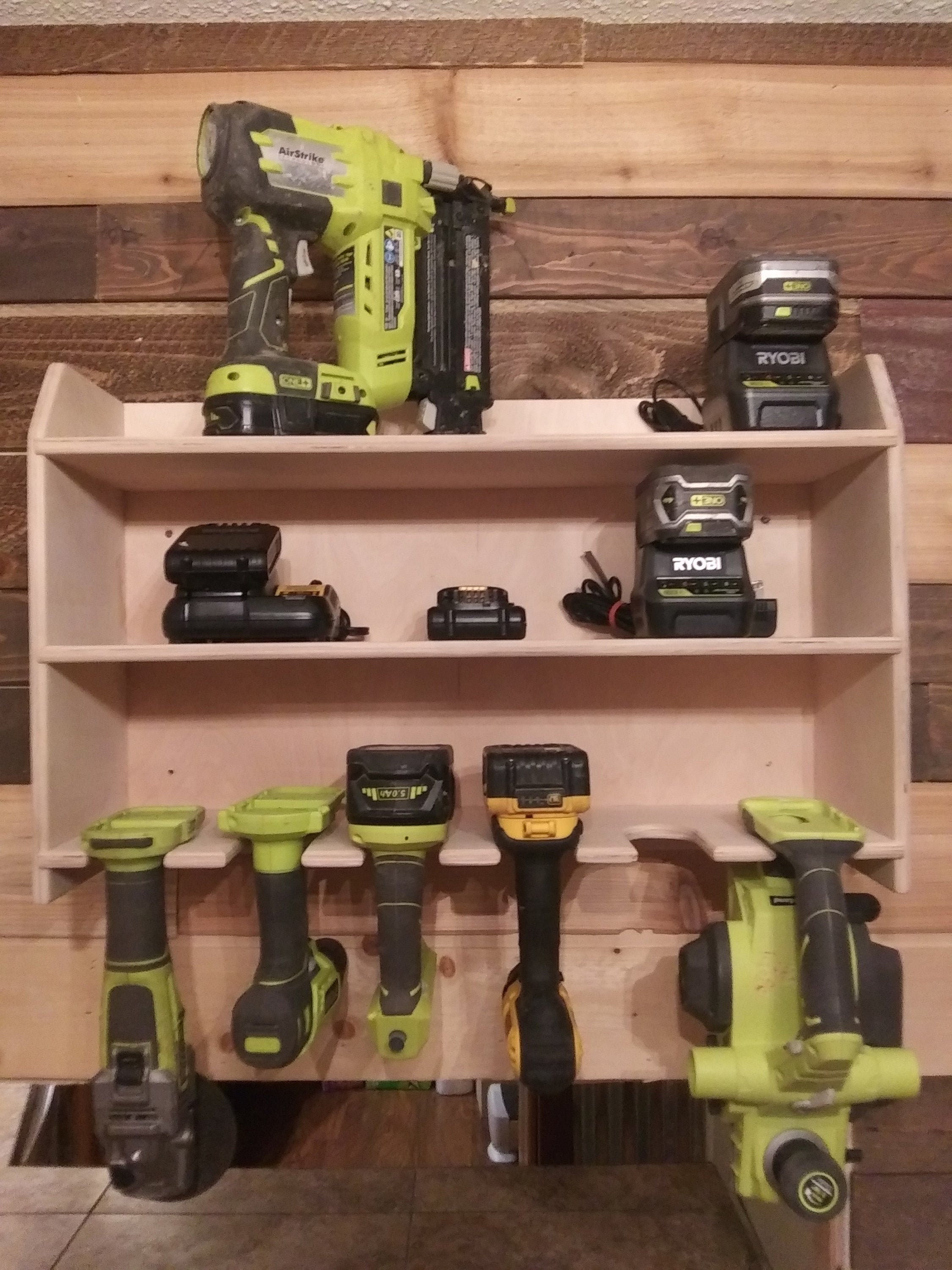 Cordless Tool Organizer Battery Charging Station Etsy