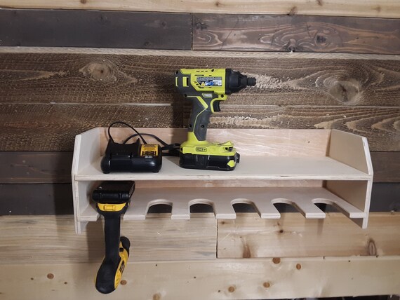 6 Cordless Tool Organizer Battery Charging Station Etsy