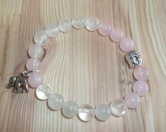 ZEN RETREAT CLEAR QUARTZ ROCK CRYSTAL GEMSTONE CARVED 8X8MM LOOSE BEADS 15.5/"