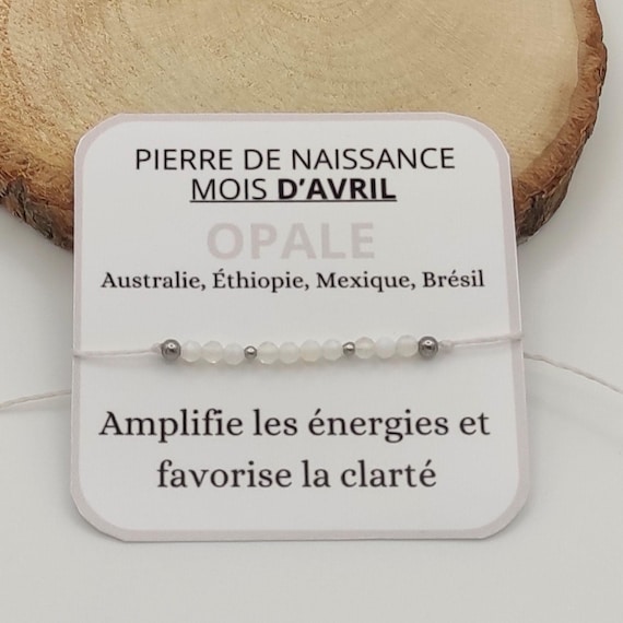 Opal Bracelet April Birthstone 3mm Faceted Beads Thin Sliding Cord