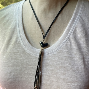 Mexican necklace, necklace with heart, collar con corazon, boho necklace, joyería mexicana, boho jewelry, blue heart necklace