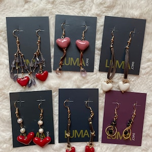 Mexican earrings, aretes mexicanos, aretes con corazón, boho earrings, joyería artesanal, Artesania mexicana, earrings with heart