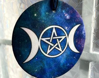 Odświeżacz powietrza Triple Moon Goddess Pentacle Galaxy Witchy