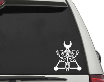 Moon Moth Sticker Moon Moth Decal // Moon Moth Car Decal // Moon Moth Wall Decor // Moon ...