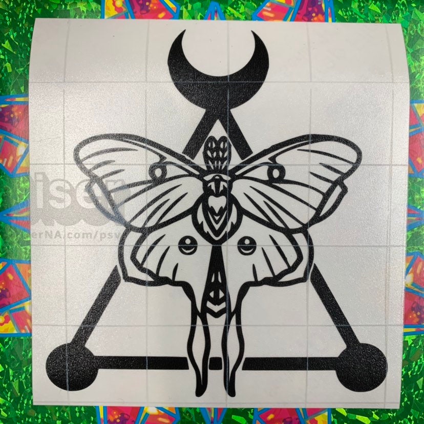 Moon Moth Sticker Moon Moth Sticker Decal - Etsy