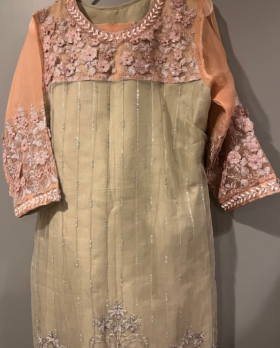 beige color dress formal BEIGE DRESS WITH COLLAR main image 0