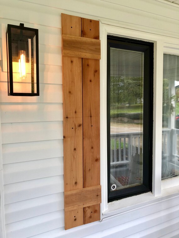 Handmade Cedar Wood Shutters Etsy