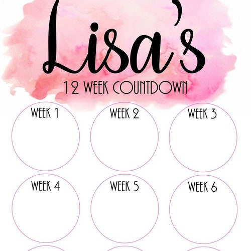 Personalised Weight Loss Countdown Chart Slimming World Etsy Australia