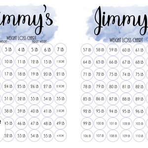 Personalised Weight Loss Chart A4 A5 with Stickers Slimming World Weight Watchers Diet Journey Goal Tracker 1 8 Stone 8 Stone