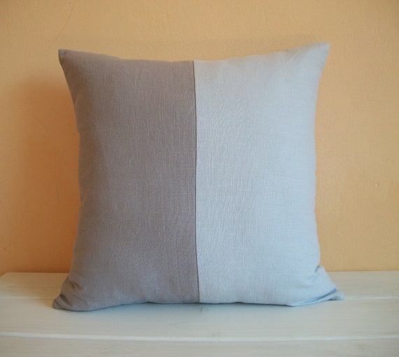 Light Blue/gray Linen Pillow Cover Linen Pillow Cover Linen Etsy Ireland