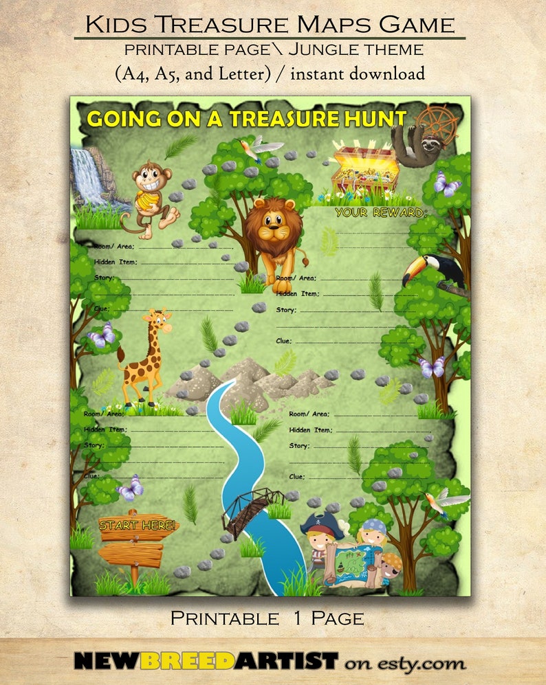 real treasure maps for kids