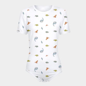 ABDL クラシック恐竜柄 スナップクロッチ ボディスーツ