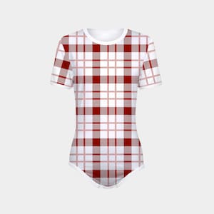 ABDL Buffalo Plaid Snap-Crotch Bodysuit