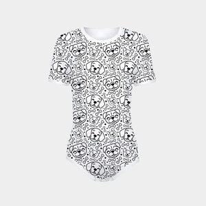 Body blanc à bouton-pression Dogs and Bones ABDL