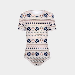 ABDL Winter Knit Style Full Pattern Snap-Crotch Bodysuit