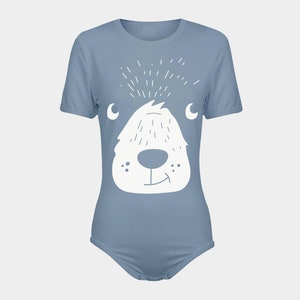 ABDL Cute Bear Blue Snap-Crotch Bodysuit