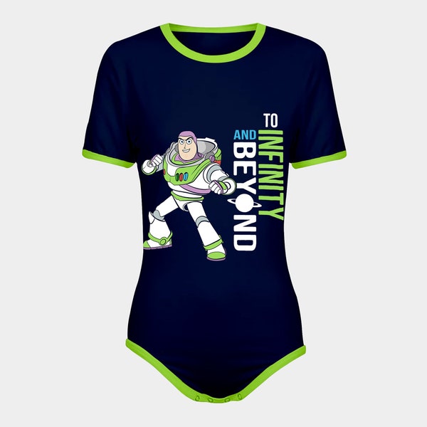 ABDL Buzz Lightyear To Infinity And Beyond Navy Snap-Crotch Bodysuit